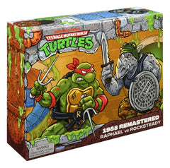 Teenage Mutant Ninja Turtles: Remastered Action Figures Raphael vs. Rocksteady 0043377847229