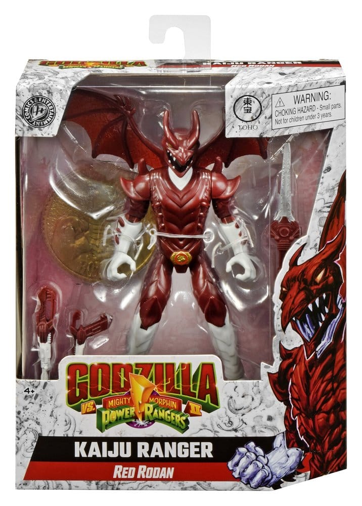 Mighty Morphin Power Rangers x Godzilla Action Figure Red Rodan 0043377679349