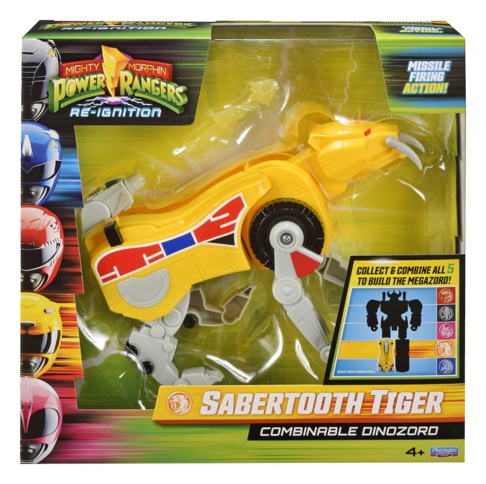 Mighty Morphin Power Rangers Combinable Dinozord Action Figure Sabertooth Tiger 20 cm 0043377686026