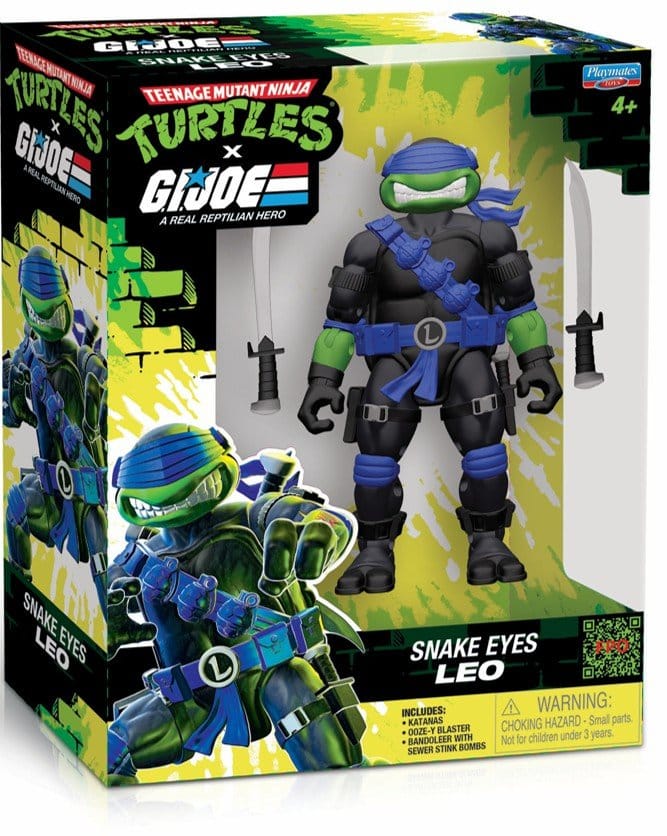 Teenage Mutant Ninja Turtles x G.I. Joe Crossover Classics Action Figure Leonardo x Snake Eyes 12 cm 0043377819011