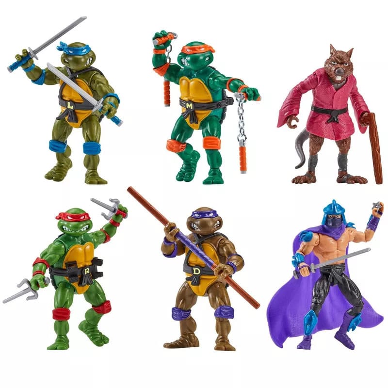 Teenage Mutant Ninja Turtles 6-Pack Action Figures 1988 Remastered heo EU Exclusive  0043377846963