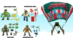 Teenage Mutant Ninja Turtles Classic Action Figures 4-Pack Sewer Heroes with Parachute 0043377847472