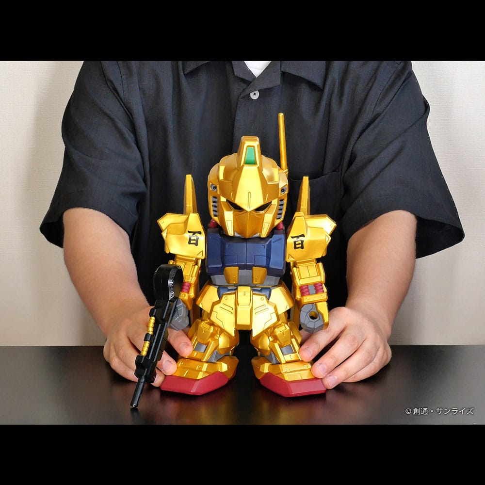 Mobile Suit Gundam Jumbo Sofbi Vinyl Figure Hyakushiki Gold Ver. 30 cm   4562182362452