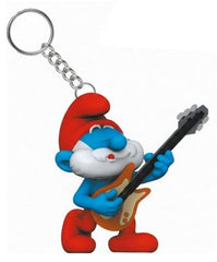The Smurfs Keychain Papa Smurf with Guitar 3521320655062
