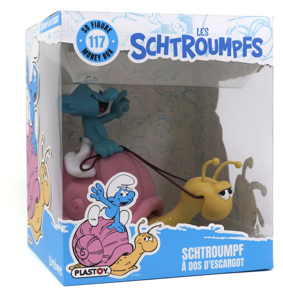 The Smurfs: Money Box Smurf on a Snail's Back 19 cm 3521320803296