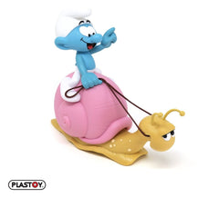 The Smurfs: Money Box Smurf on a Snail's Back 19 cm 3521320803296