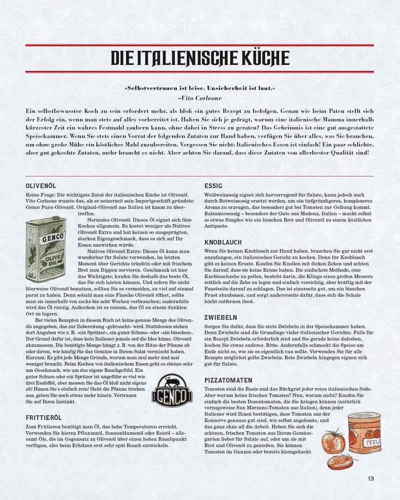 The Godfather: The Corleone Family Cookbook *German Version* 9783833239106