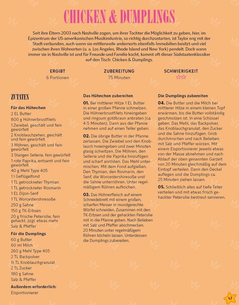 Taylor's Kitchen: The Ultimate Swiftie Cookbook *German Version* 9783833247125