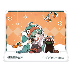 Hatsune Miku Acrylic Figure Standee Miku and Red Panda (Winter Time) 11 cm 6430063313184