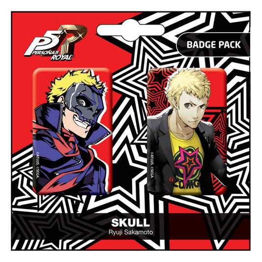 Persona 5 Royal Pin Badges 2-Pack Skull / Ryui Sakamoto 6430063311944