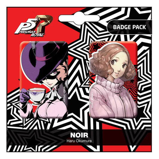 Persona 5 Royal Pin Badges 2-Pack Noir / Haru Okumura 6430063311951