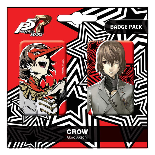 Persona 5 Royal Pin Badges 2-Pack Crow / Goro Akechi 6430063311968