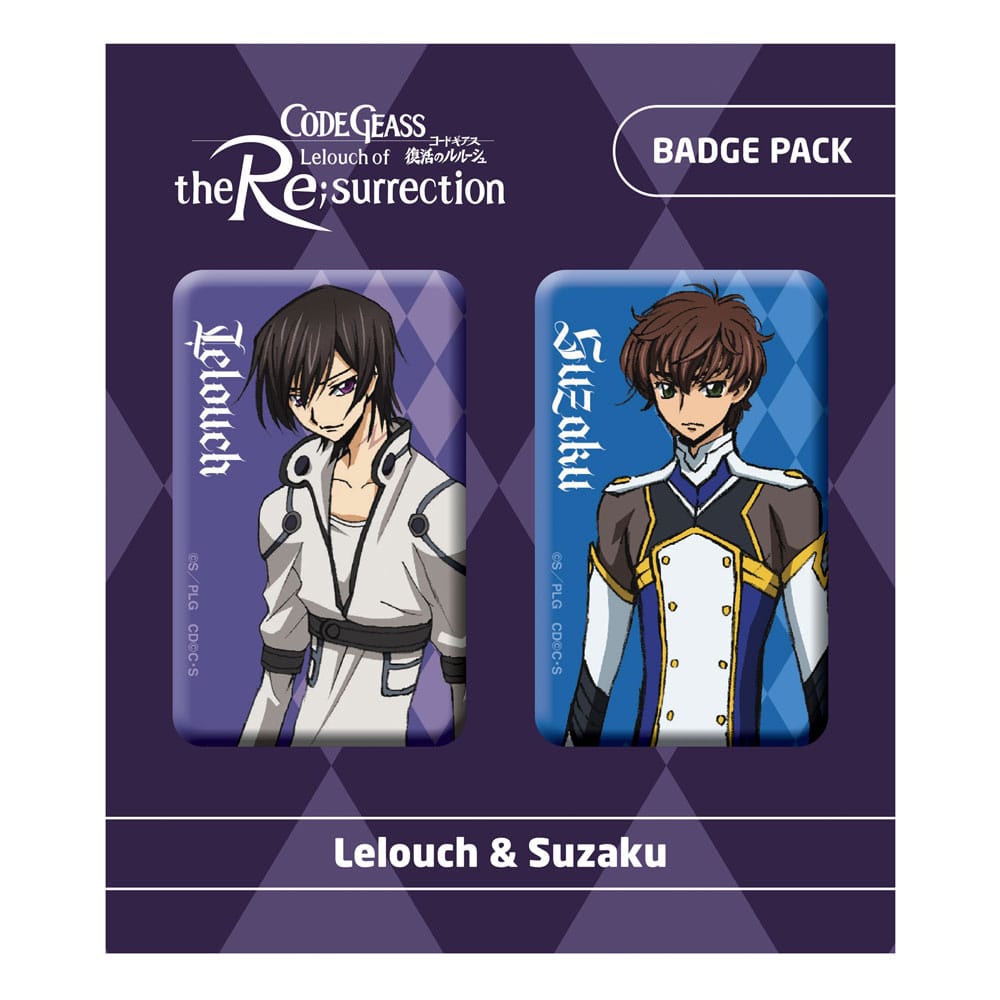 Code Geass Lelouch of the Re:surrection Pin Badges 2-Pack Lelouch & Suzaku 6430063312033
