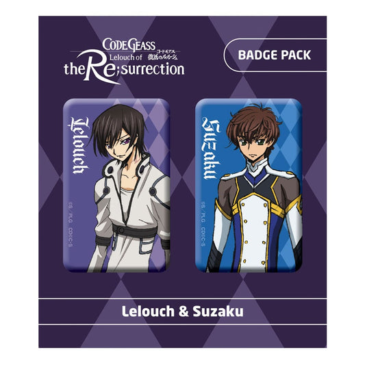 Code Geass Lelouch of the Re:surrection Pin Badges 2-Pack Lelouch & Suzaku 6430063312033
