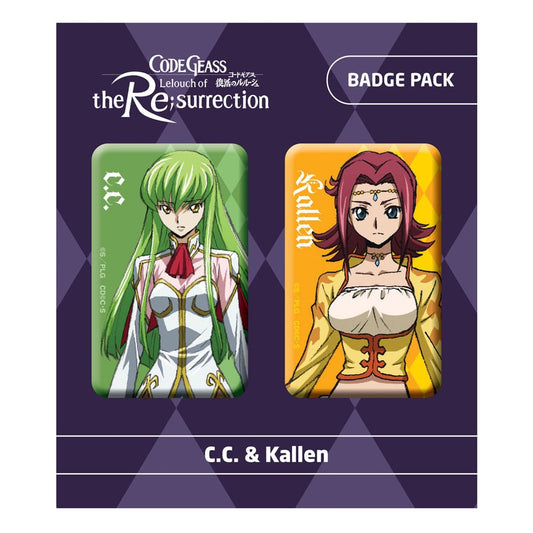 Code Geass Lelouch of the Re:surrection Pin Badges 2-Pack C.C. & Kallen 6430063312040