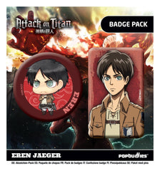 Attack on Titan Badges 2-Pack Eren Jaeger 6430063313399