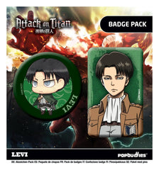 Attack on Titan Badges 2-Pack Levi 6430063313412