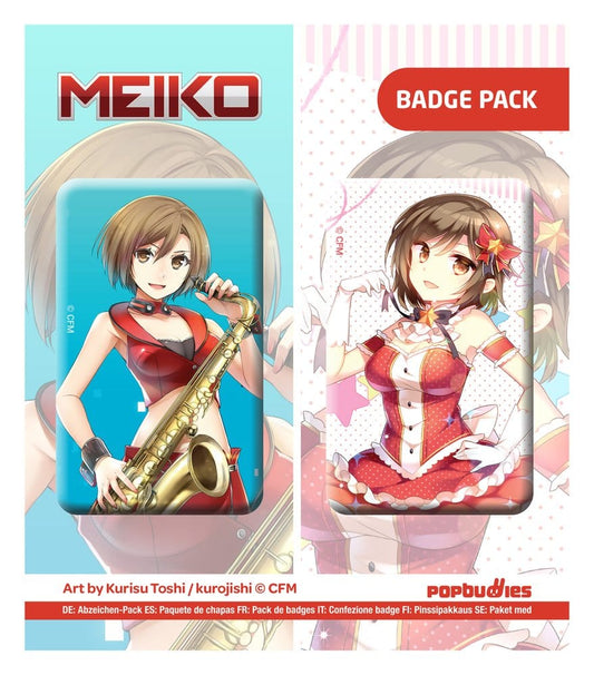 Vocaloid Button 2-Pack Meiko (Art by Kurisu Toshi / kurojishi) 6430063313672