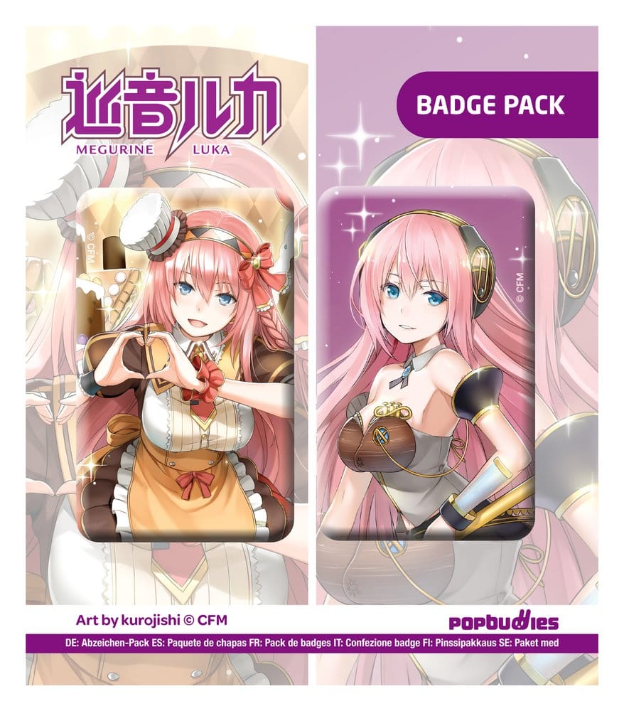 Vocaloid Button 2-Pack Megurine Luka (Art by kurojish) 6430063313689