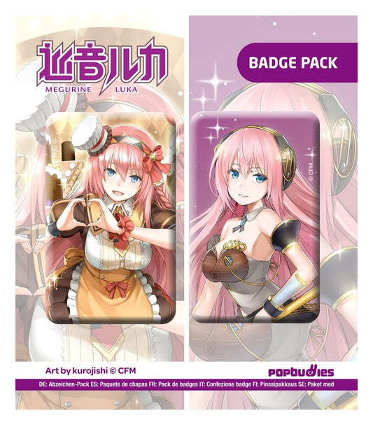 Vocaloid Button 2-Pack Megurine Luka (Art by kurojish) 6430063313689