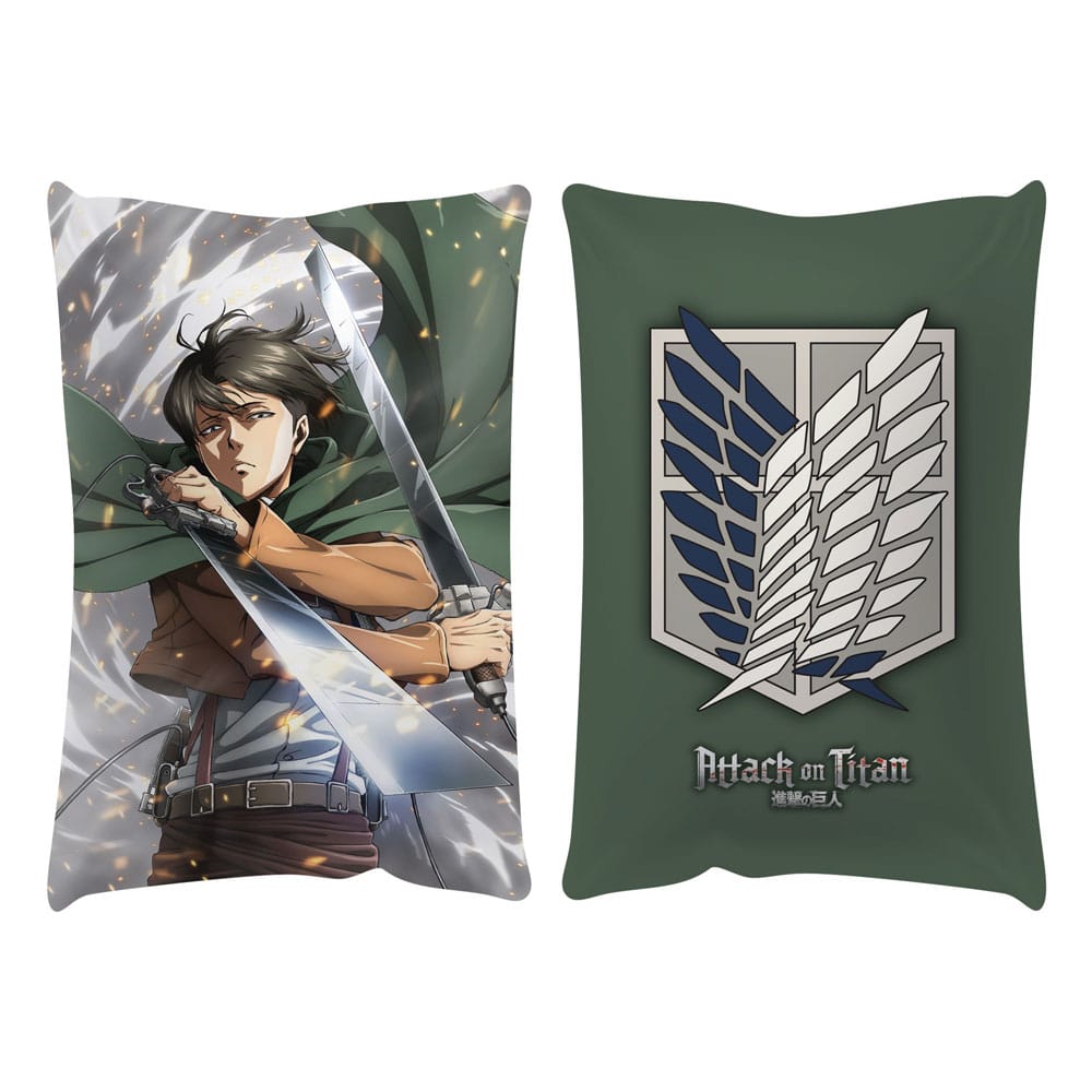 Attack on Titan Pillow Levi Attack 50 x 35 cm 6430063311128