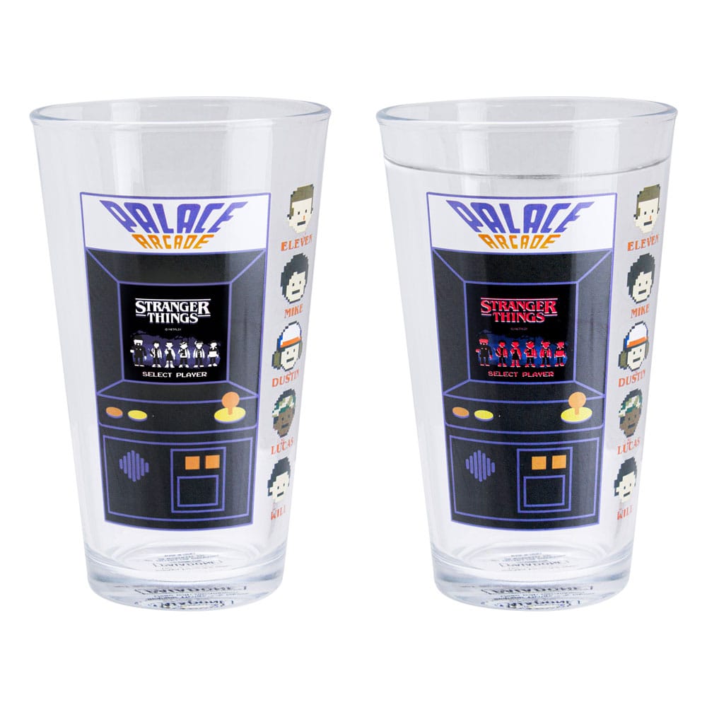 Stranger Things Drinking glass with thermo effect Arcade 400 ml 5055964793593
