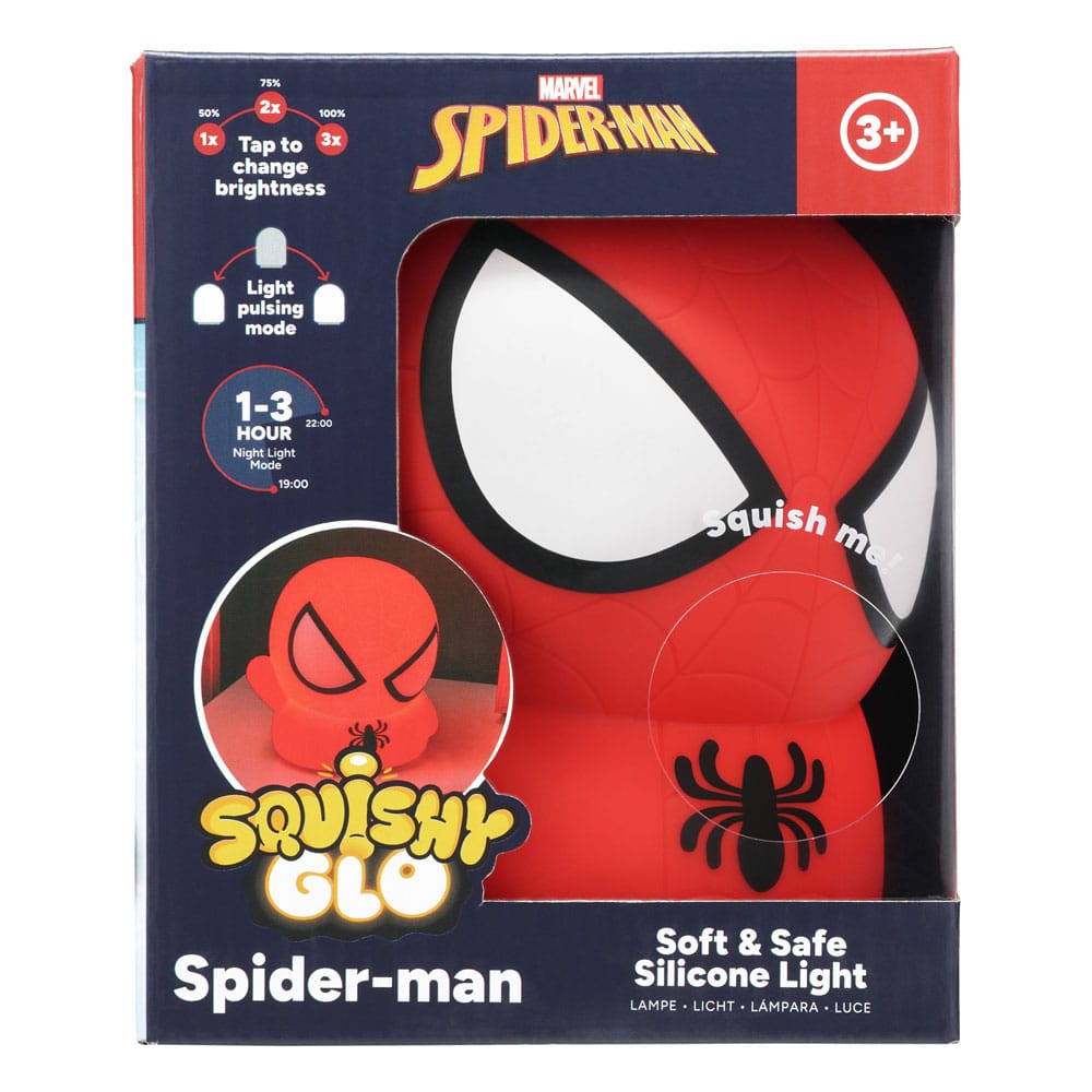 Spider-Man Squishy Glo Silicon Light 15 cm 5056577740684