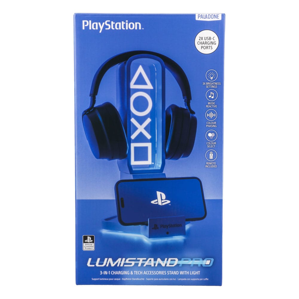 Playstation Desk Headphone Stand with Light 30 cm 5056577751413