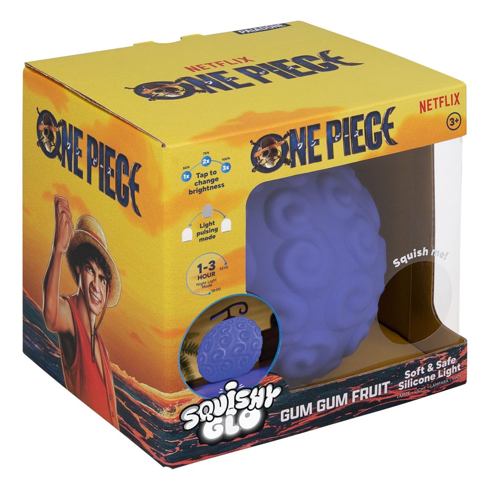 One Piece Squishy Glo Silicon Light Gum Gum Fruit 15 cm 5056577751529