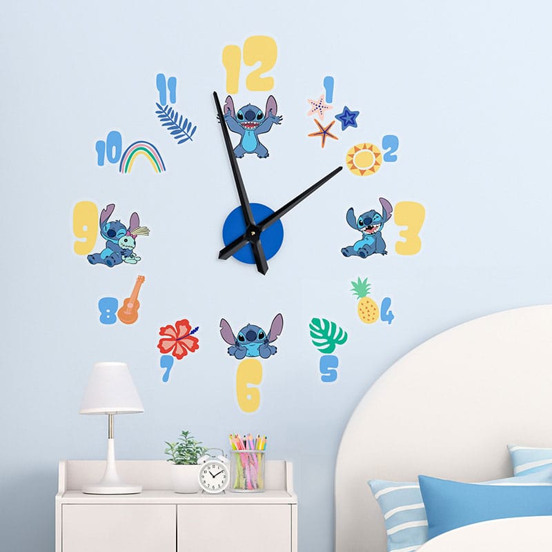 Lilo & Stitch Adhesive Wall Clock Stitch  5056577755060