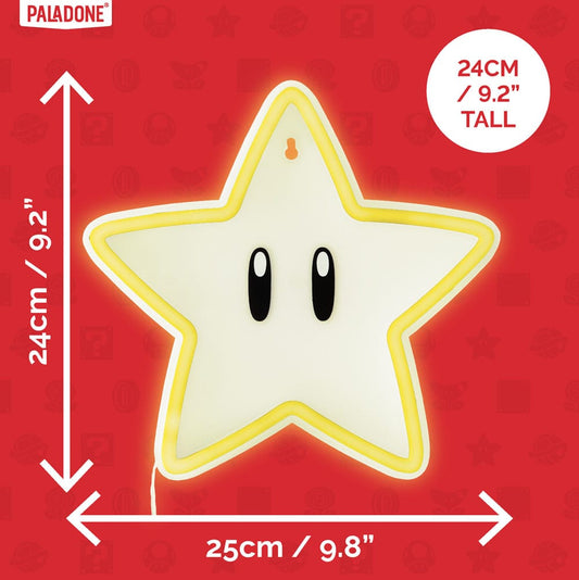 Super Mario LED Wall Lamp Light Super Star Neon     5056577757736