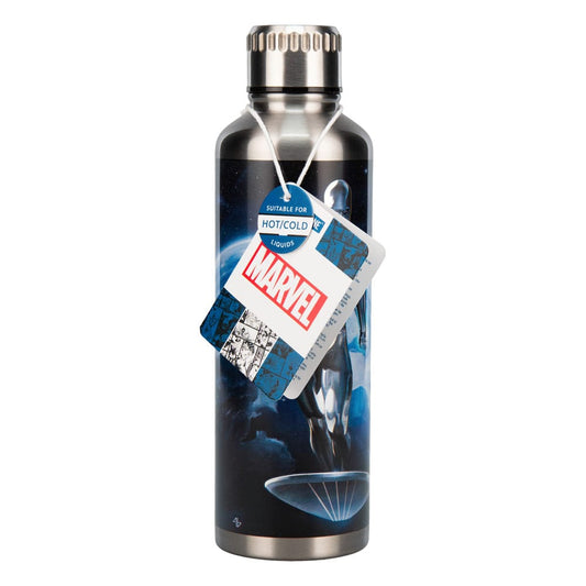 Fantastic Four Metal Water Bottle Silver Surfer 5056577758658
