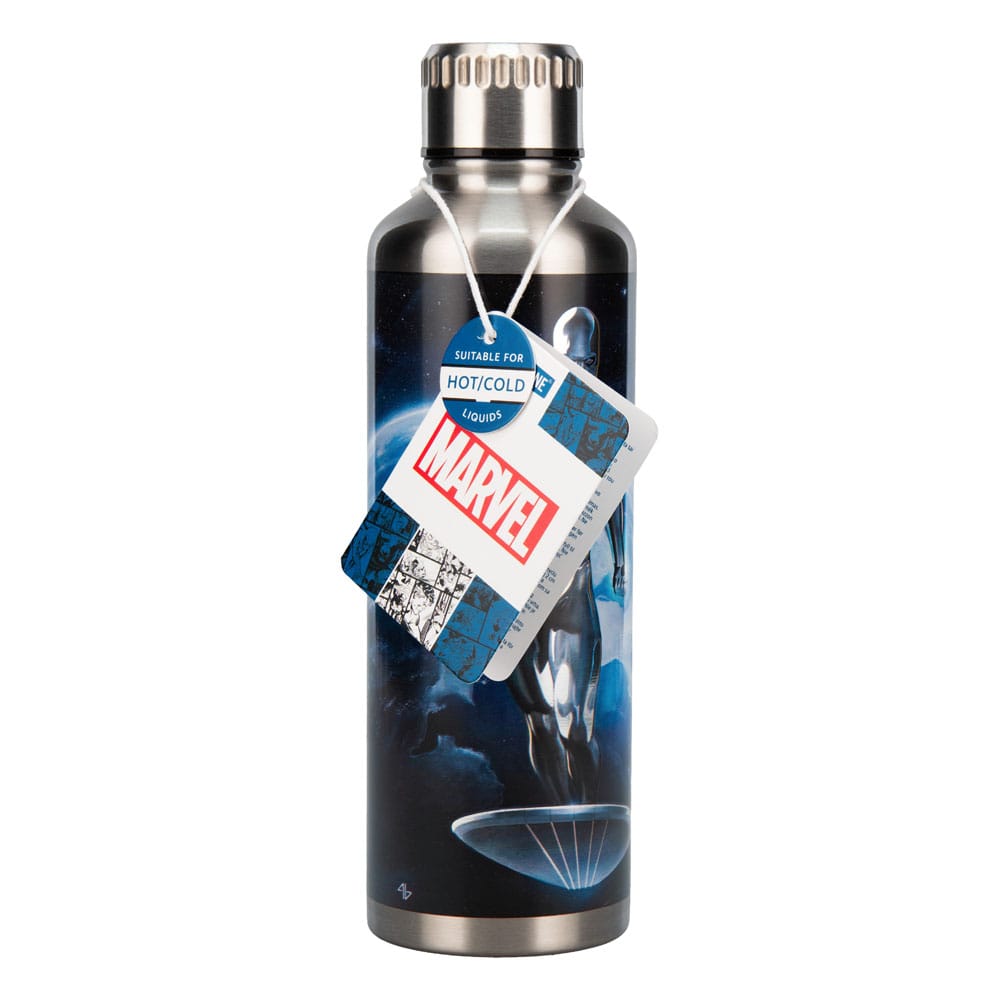 Fantastic Four Metal Water Bottle Silver Surfer 5056577758658