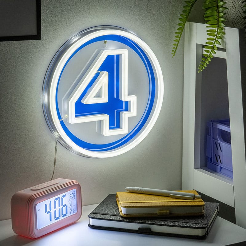 Fantastic Four LED Wall Lamp Light Logo Neon  5056577758672