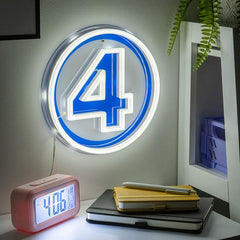Fantastic Four LED Wall Lamp Light Logo Neon  5056577758672