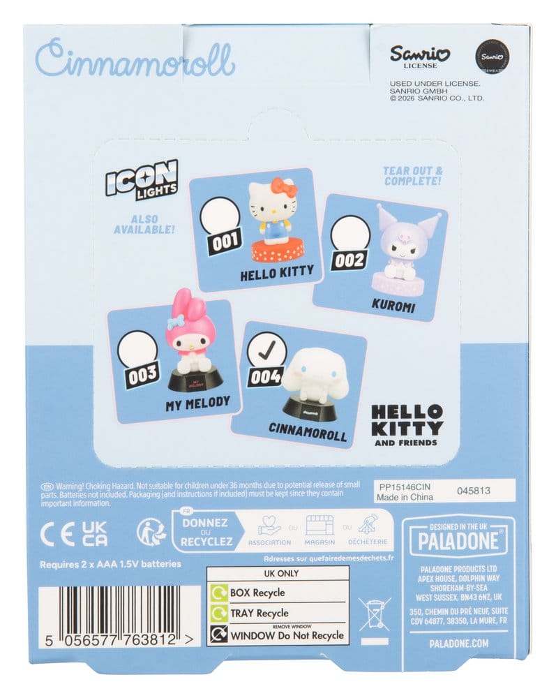 Sanrio Icon Light Cinnamoroll 9 cm 5056577763812