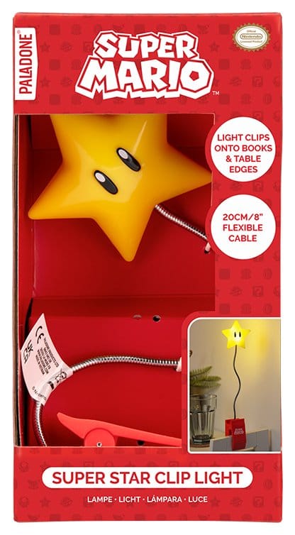 Super Mario Light Super Star Clip 33 cm 5056577773989