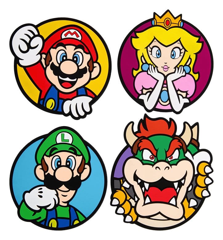 Super Mario Coaster 4-Pack 5056577774436