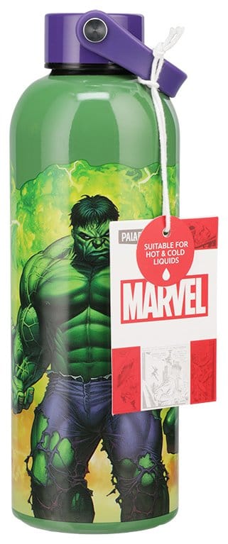 Marvel Universe Metal Water Bottle Hulk with Carry Loop 5056577774863