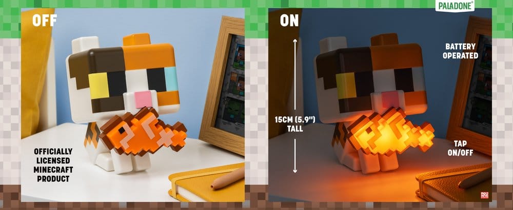 Minecraft GloBuddies Light Cat 15 cm 5056577776164