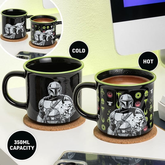 Star Wars: The Mandalorian Heat Change Mug Mandalorian and Grogu 5056577779905