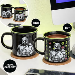 Star Wars: The Mandalorian Heat Change Mug Mandalorian and Grogu 5056577779905