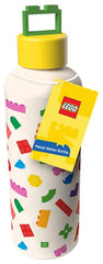 Lego Metal Water Bottle with Shaped Lid 5056577783551