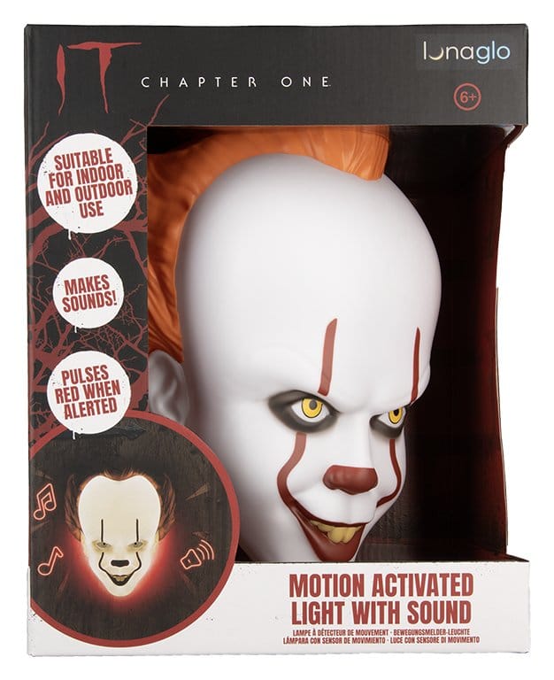 It Light Pennywise Mask Motion Sensor 25 cm 5056577783759