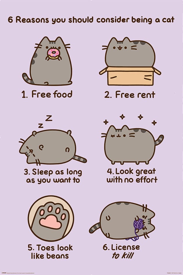Pusheen Poster Pack Reasosn to be a Cat 61 x 91 cm (4) 5050574342537