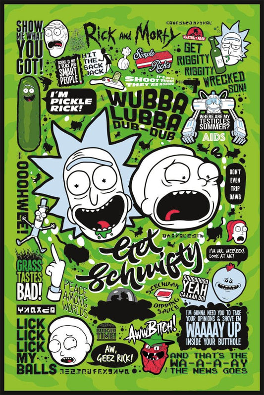 Rick and Morty Poster Pack Quotes 61 x 91 cm (4) 5050574342612
