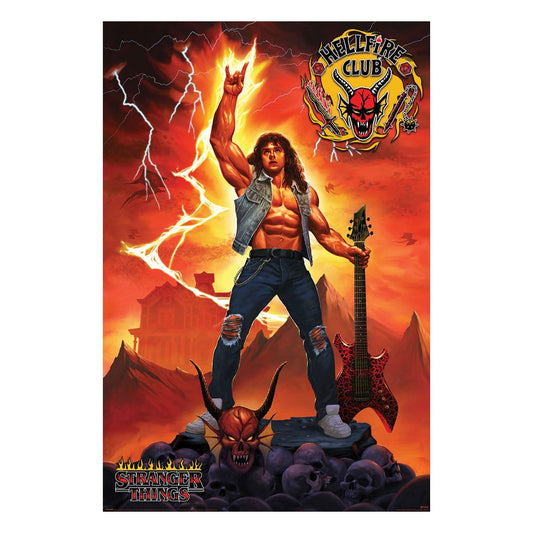 Stranger Things Poster Pack Hellfire Club Rock God 61 x 91 cm (4) 5050574347211