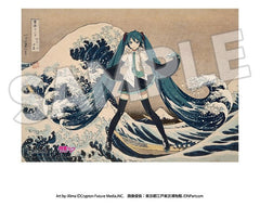 Katsushika Hokusai x Hatsune Miku Acrylic Panel Thirty-six Views of Mount Fuji The Great Wave off Kanagawa 30 cm 4580781043497