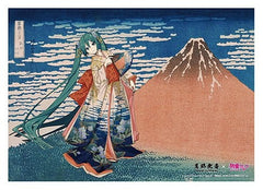 Katsushika Hokusai x Hatsune Miku Acrylic Panel Thirty-six Views of Mount Fuji Fine Wind, Clear Morning 30 cm 4580781043503