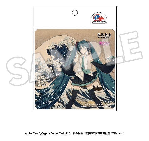 Katsushika Hokusai x Hatsune Miku Car Magnet Thirty-six Views of Mount Fuji/The Great Wave off Kanagawa 4580781043541
